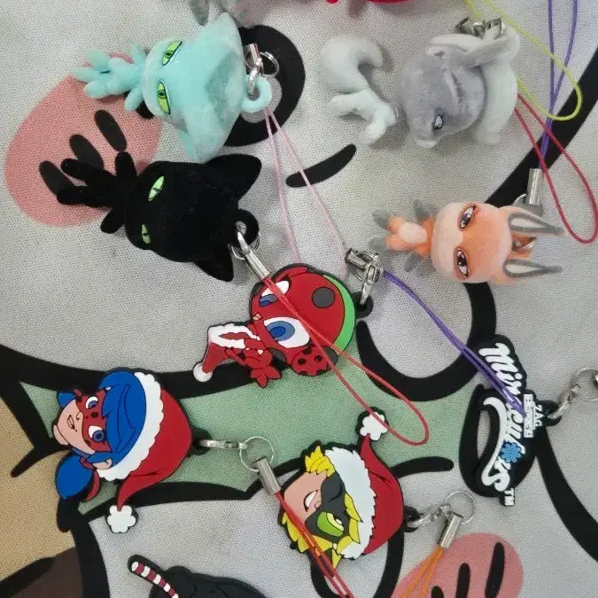 [BUNJANG] Miraculous Ladybug Kwami Keychain Bundle Set / 레이디버그 콰미 키링 일괄판매 (오늘 구매시 반택포 가격)