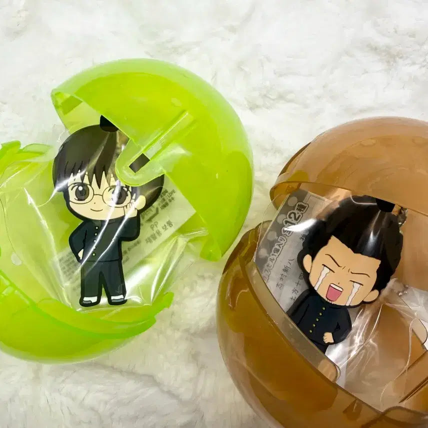 [BUNJANG] Gintama Shinpachi Kondo Keychain Gacha Bundle Set (Sealed) / 일괄) 미개봉 은혼 신파치 콘도 키링 가챠