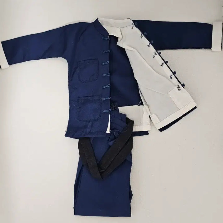 [BUNJANG] 1/6 Scale Figure Kung Fu Dobok Set - Navy Blue / 1/6 피규어 쿵푸 도복 세트 남색