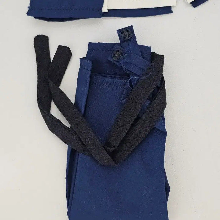 [BUNJANG] 1/6 Scale Figure Kung Fu Dobok Set - Navy Blue / 1/6 피규어 쿵푸 도복 세트 남색