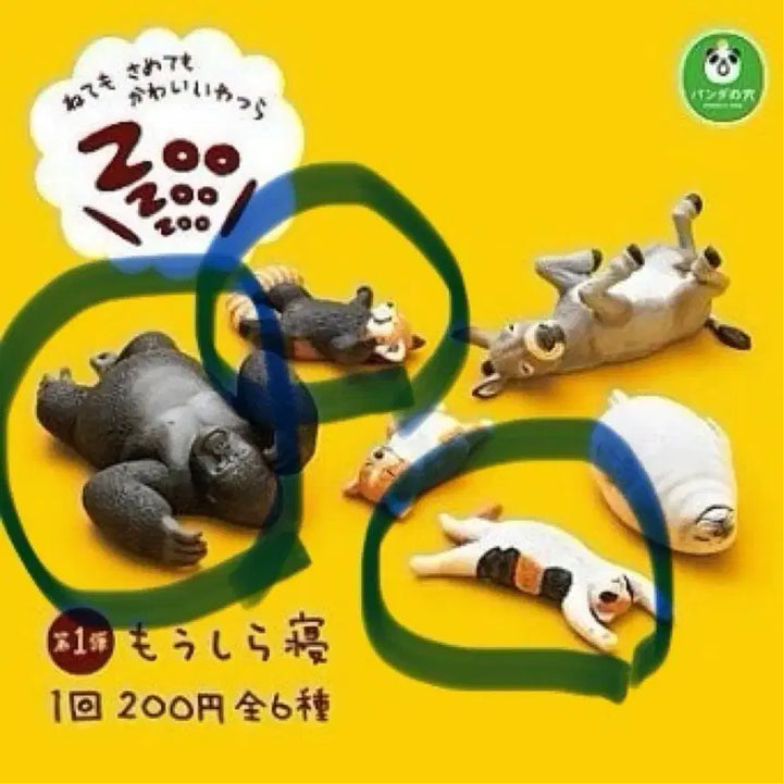 [BUNJANG] Sleeping Animals Gacha Set / 잠자는 동물 가챠