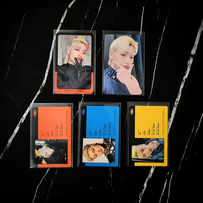 [BUNJANG] ATEEZ Choi San The World Ep.1 Movement Photocard Bundle Set / [5장일괄] 에이티즈 최산 포카세트