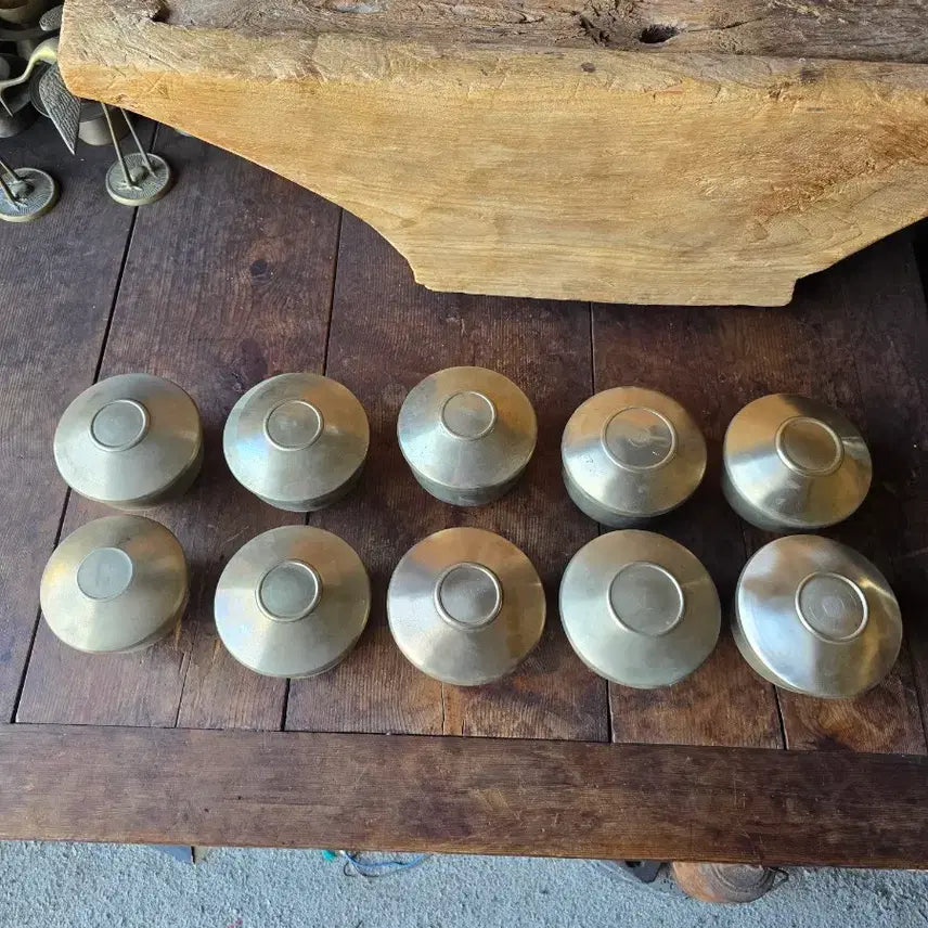 [BUNJANG] Vintage Brass Bowls (Set of 10) / 옛날 놋그릇 10개