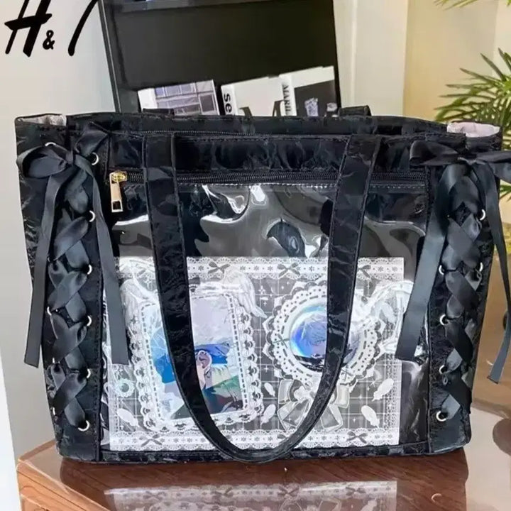 [BUNJANG] Black Ita Bag / 리본 이타백 검정