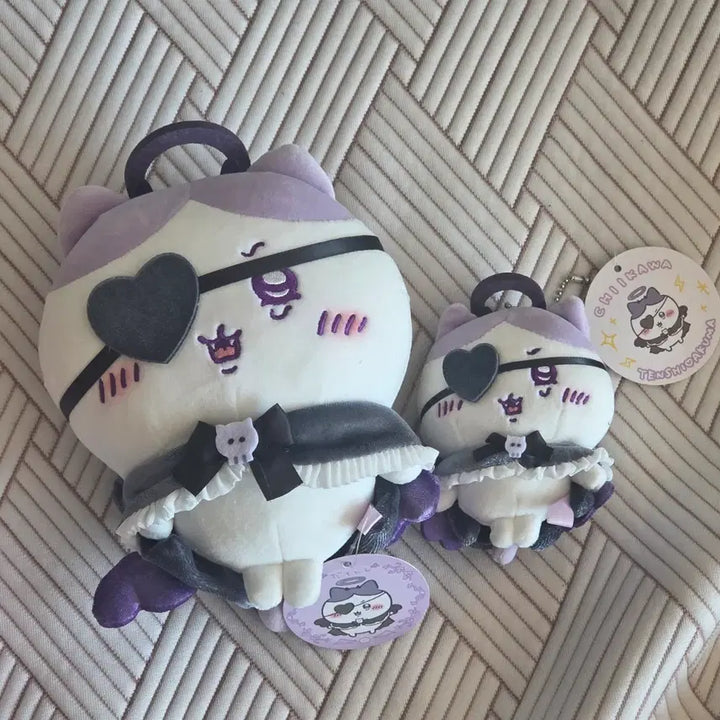 [BUNJANG] Chiikawa Devil Hachiware Plush &amp; Mascot Set / 치이카와 악마 하치와레 누이 인형 + 마스코트 2종세트