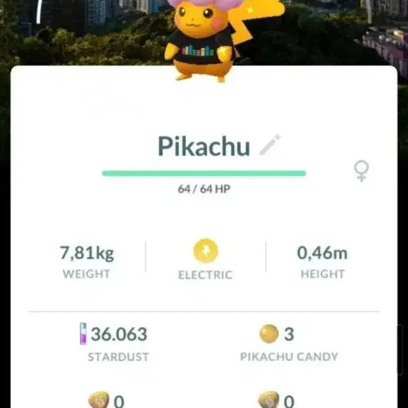 [BUNJANG] Shiny Pikachu Pokemon GO Exclusive Location Background / 피카츄  이로치 쿠알라 룸푸르 배경