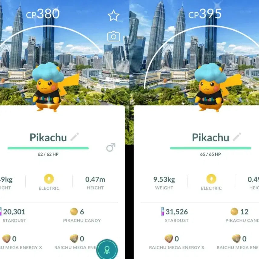 [BUNJANG] Shiny Pikachu Pokemon GO Exclusive Location Background / 피카츄  이로치 쿠알라 룸푸르 배경