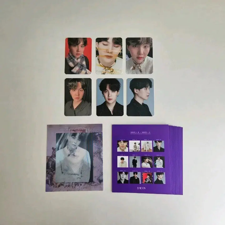 [BUNJANG] BTS SUGA DICON Lenticular Calendar Photocard Bundle Set / 윤기 디아이콘 포카 렌티큘러 달력 일괄 방탄 bts poca pc
