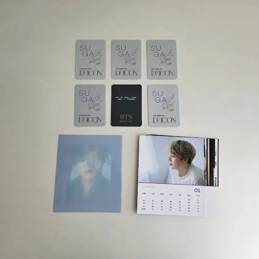 [BUNJANG] BTS SUGA DICON Lenticular Calendar Photocard Bundle Set / 윤기 디아이콘 포카 렌티큘러 달력 일괄 방탄 bts poca pc