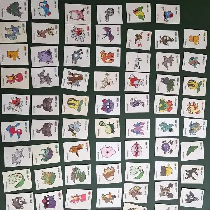 [BUNJANG] Pokemon Stickers Bundle / 포켓몬 띠부씰(100여장 이상)
