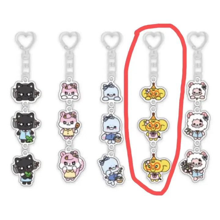 [BUNJANG] Lysine May Pop-up Acrylic Chain Keyring / 리센느 메이 팝업 아크릴 체인 키링 레미니 얌