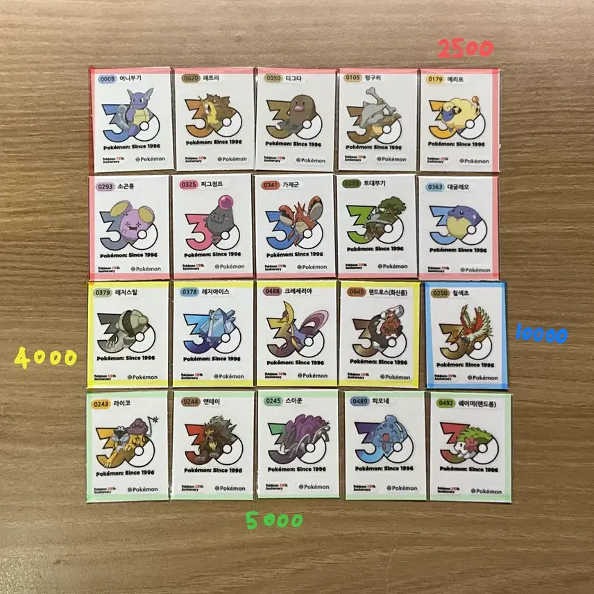 [BUNJANG] Pokemon 30th Anniversary Stickers Bundle Set / 포켓몬 30주년 띠부씰 일괄판매 및 교환