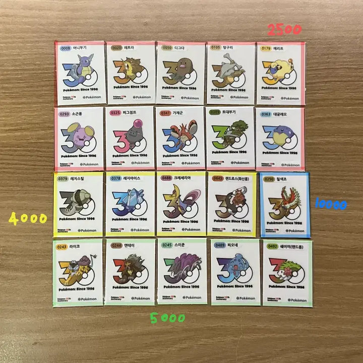 [BUNJANG] Pokemon 30th Anniversary Stickers Bundle Set / 포켓몬 30주년 띠부씰 일괄판매 및 교환