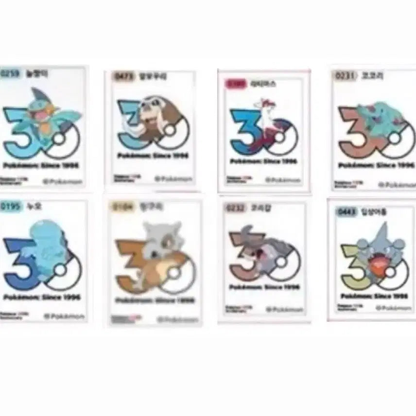 [BUNJANG] Pokemon 30th Anniversary Stickers Bundle Set / 포켓몬 30주년 띠부씰 일괄판매 및 교환