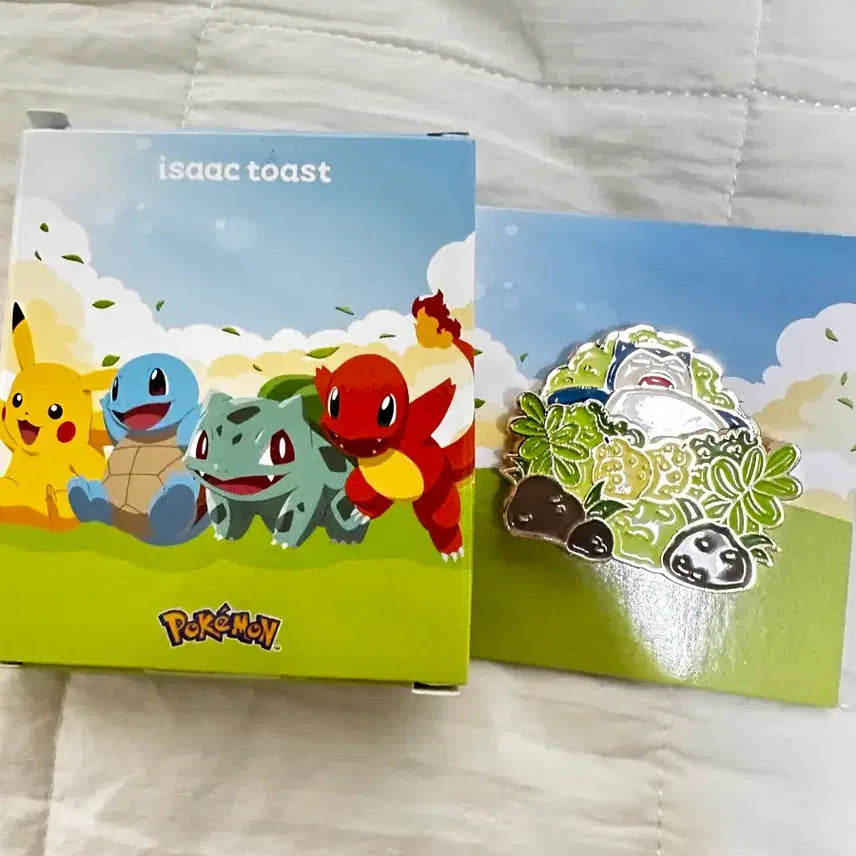 [BUNJANG] Pokémon Snorlax Isaac Toast Badge / 포켓몬스터 이삭토스트 뱃지 잠만보