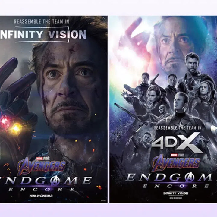 [BUNJANG] Avengers: Endgame Encore Infinity Vision Poster + ScreenX Poster (2 Types) / [어벤져스: 엔드게임 앙코르] 인피니티 비전 포스터+스크린엑스 포스터 2종