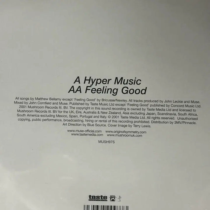 [BUNJANG] Muse Hyper Music &amp; Feeling Good Single 7-Inch LP Record Limited Edition / 뮤즈 하이퍼 뮤직 &amp; 필링굿 싱글 7인치 LP 레코드 리미티드 에디션