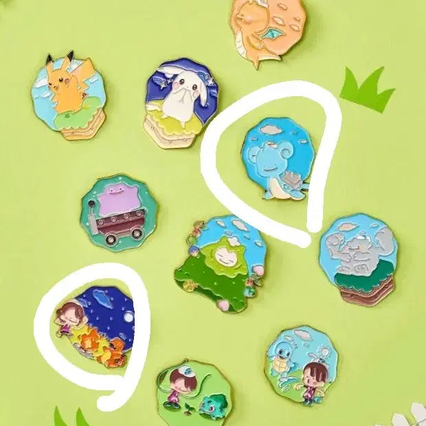 [BUNJANG] Pokopia Metal Badge Lapras Charmander / 포켓몬 포코피아 메탈뱃지 라파라스 파이리 판매 및 교환