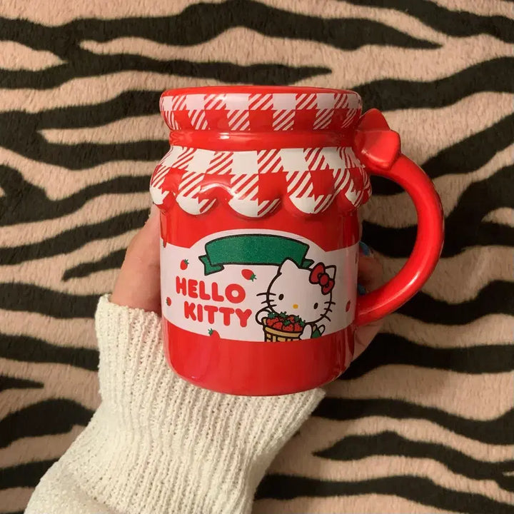 [BUNJANG] Sanrio Hello Kitty Retro Jam Jar Mug 250ml / 산리오 헬로키티 레트로 잼병 머그잔 250ml