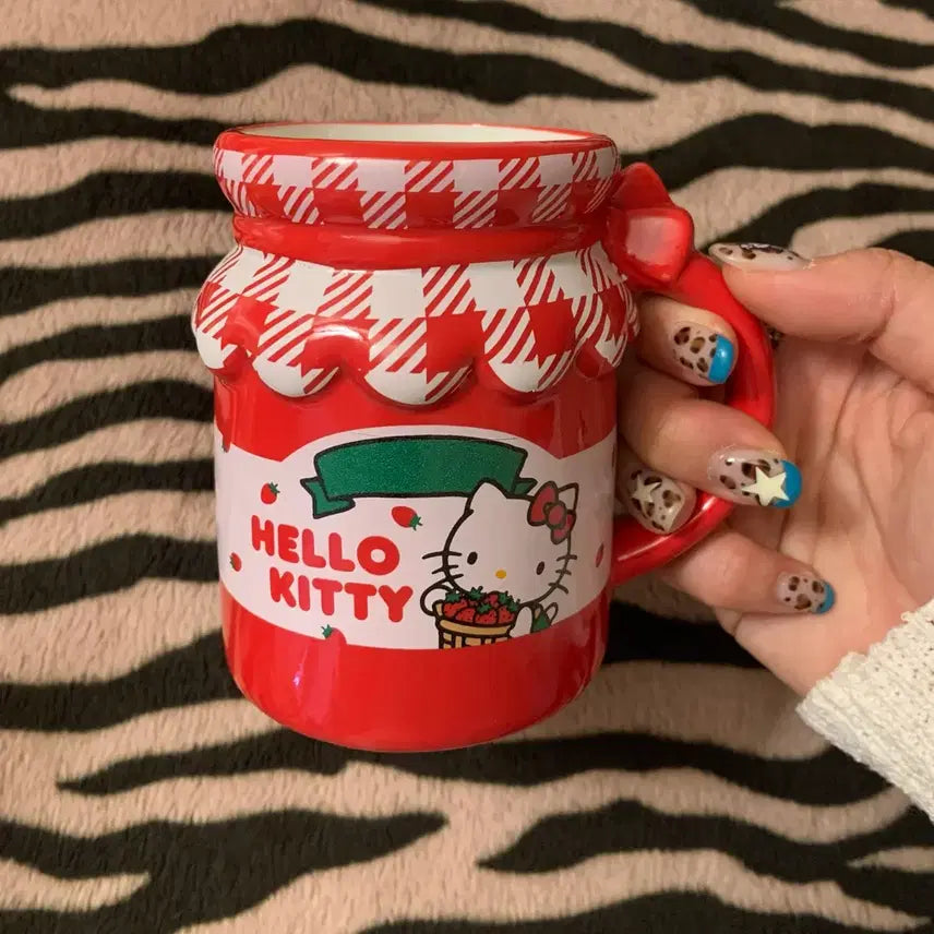[BUNJANG] Sanrio Hello Kitty Retro Jam Jar Mug 250ml / 산리오 헬로키티 레트로 잼병 머그잔 250ml