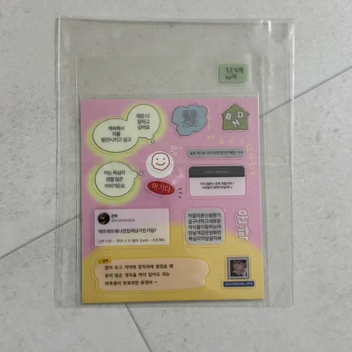 [BUNJANG] BOYNEXTDOOR Woong-hak Unofficial Sticker / 보이넥스트도어 운학 비공굿 스티커 야광키링 일괄 양도