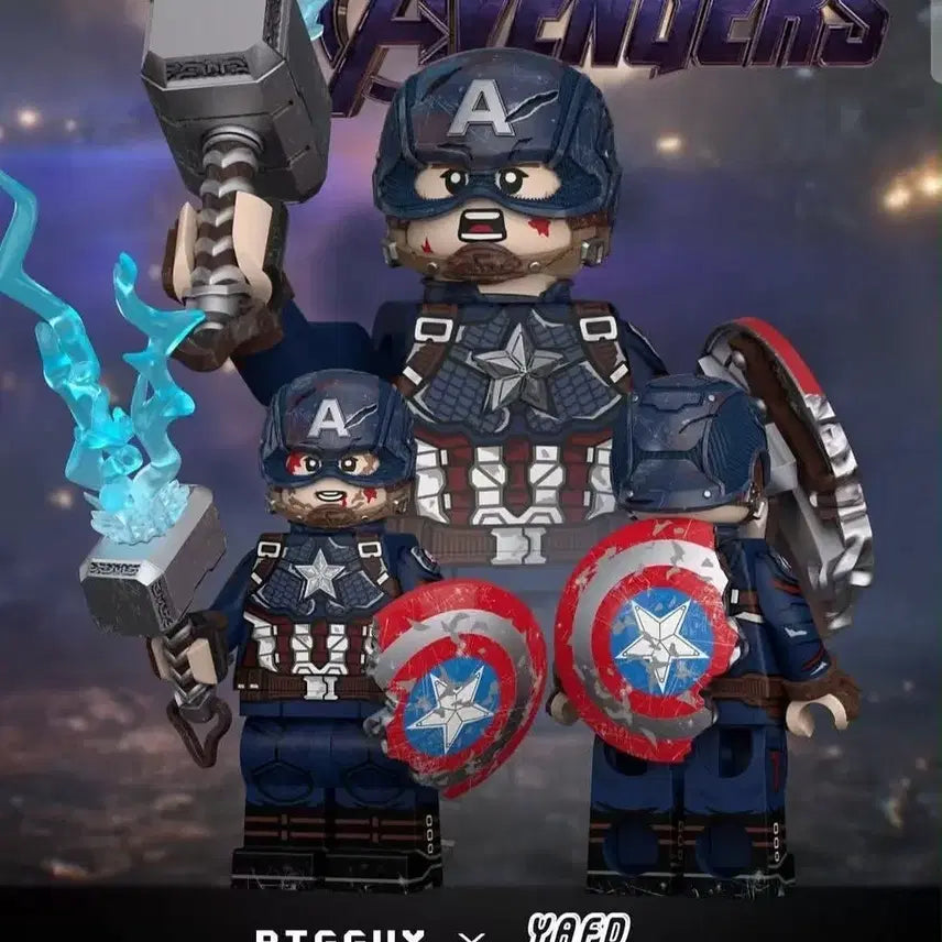 [BUNJANG] Custom Big Guy Captain America Endgame Version (Damaged) / 레고 커스텀 빅가이 bigguy 캡틴아메리카(데미지) 엔드게임버전