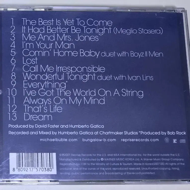 [BUNJANG] Michael Bublé Call Me Irresponsible (Unsealed CD) / 마이클 부블레 CALL ME IRRESPONSIBLE (개봉 CD)