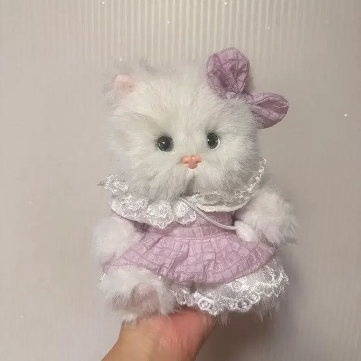 [BUNJANG] Teddy Tails Lena Cat White Cat S Size Plush / (새상품) 테디테일즈 레나캣 흰냥이S