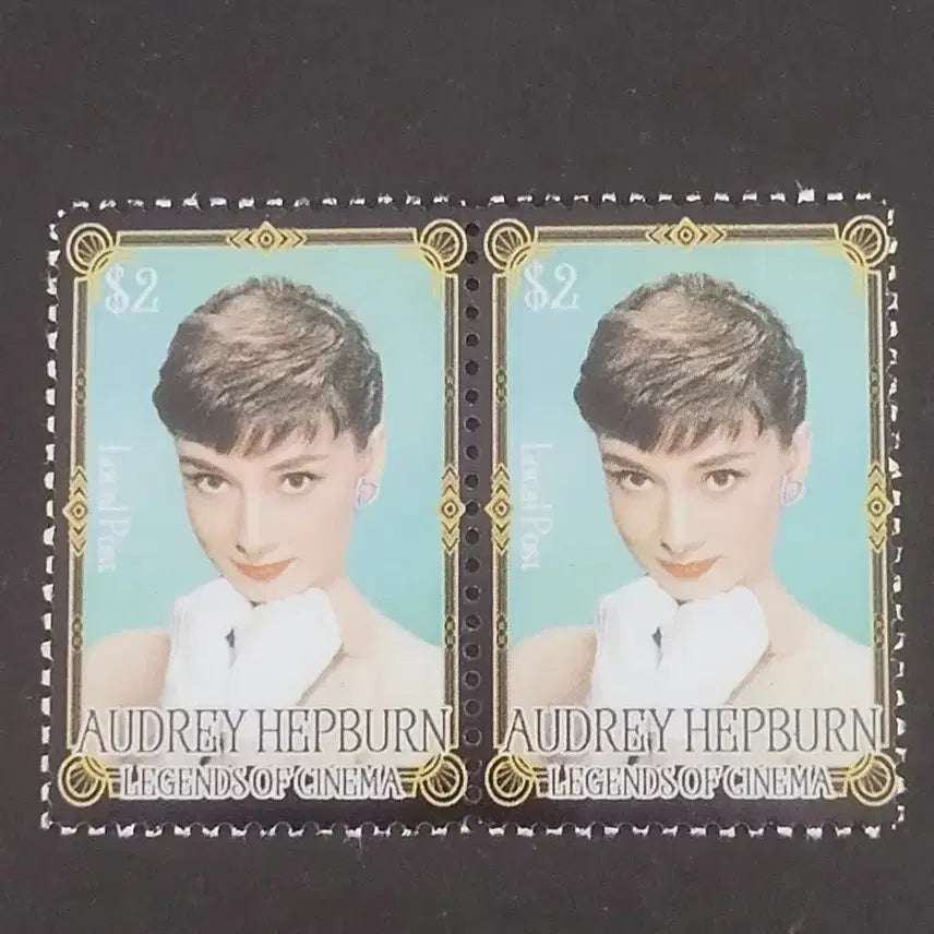 [BUNJANG] Audrey Hepburn Commemorative Stamp Set (2015, USA) / 2015년 미국 할리우드 스타 오드리햅번 기념 우표  2장Audrey Hepburn