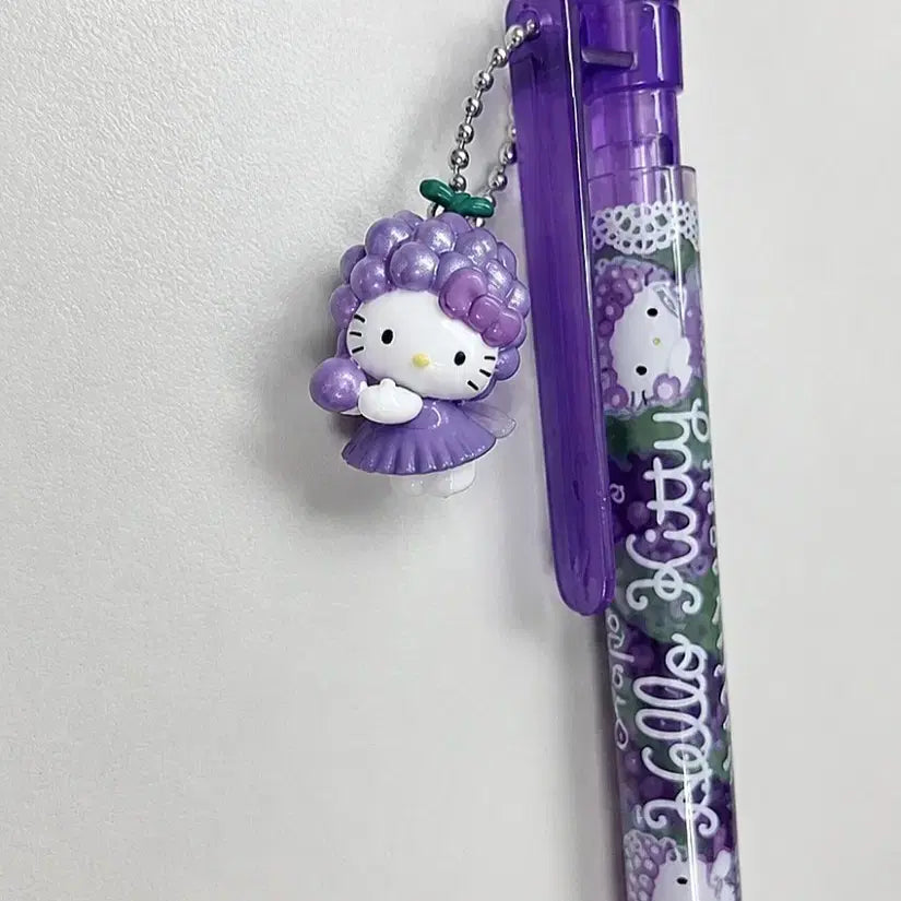 [BUNJANG] Grape Kitty Strap Mechanical Pencil / 포도 키티스트랩 샤프