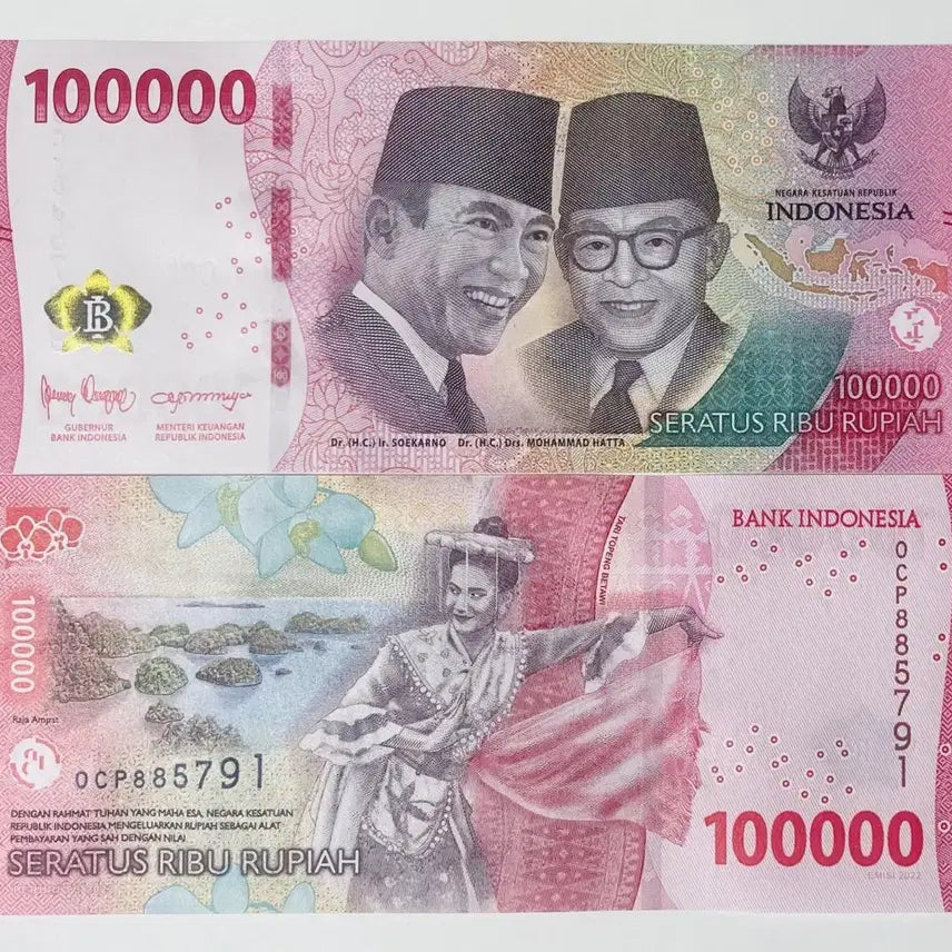 [BUNJANG] Indonesia 100,000 Rupiah Uncirculated Banknote / 인도네시아  100000루피아 완전미사용   최고액면