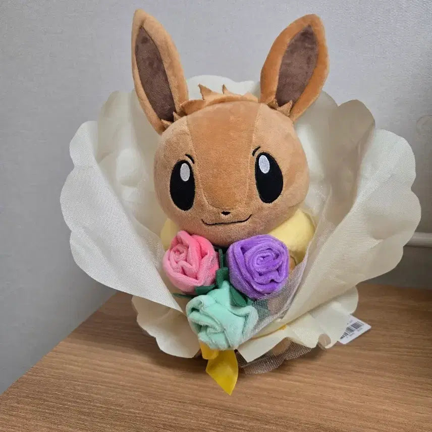 [BUNJANG] Eevee Flower Bouquet Plush / 포켓몬스터 이브이 인형 꽃다발 기념일 생일축하 꽃