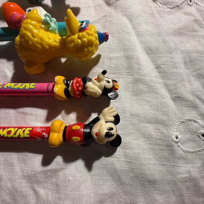 [BUNJANG] Classic Mickey Mouse &amp; Sesame Street Pencils Set / 고전 미키마우스 연필, 세서미스트리트 연필