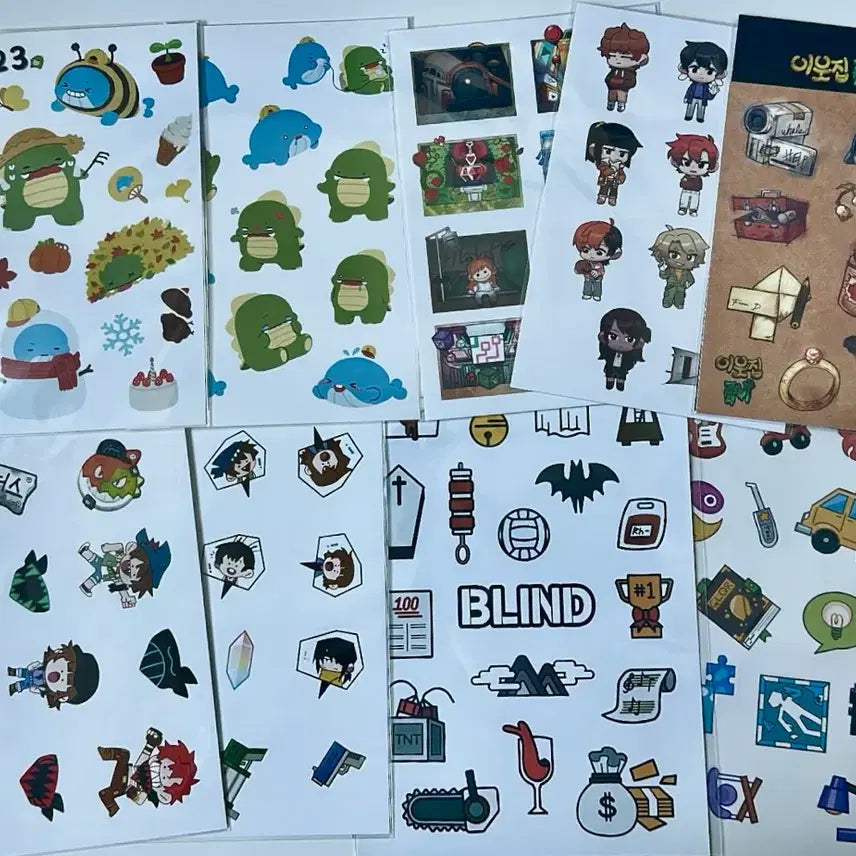 [BUNJANG] 잠뜰 뜰팁 Pixelry Dead Fathers Collection Sticker Set / 잠뜰 뜰팁 픽셀리 잠뜰공룡 달력 미궁 미수반 데드파더스 이웃좀 쓰리데이즈 스티커