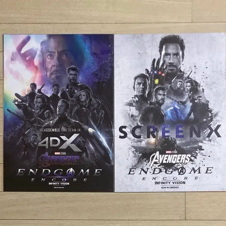 [BUNJANG] Avengers: Endgame Encore 4DX/ScreenX Poster + Infinity Vision Poster Set / [어벤져스: 엔드게임 앙코르] 4DX/스크린엑스 포스터+인피니티 비전 포스터 2종