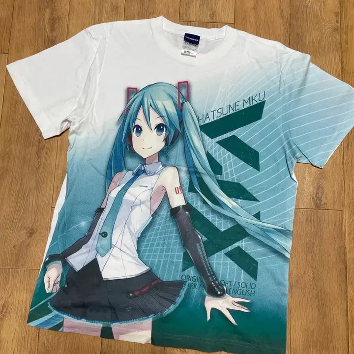 [BUNJANG] Hatsune Miku Full Graphic T-Shirt / 정품 하츠네 미쿠 풀그래픽 티셔츠