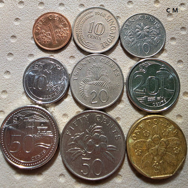 [BUNJANG] Singapore Coin Collection (9 Pieces) / 싱가포르 주화 9개 꾸러미