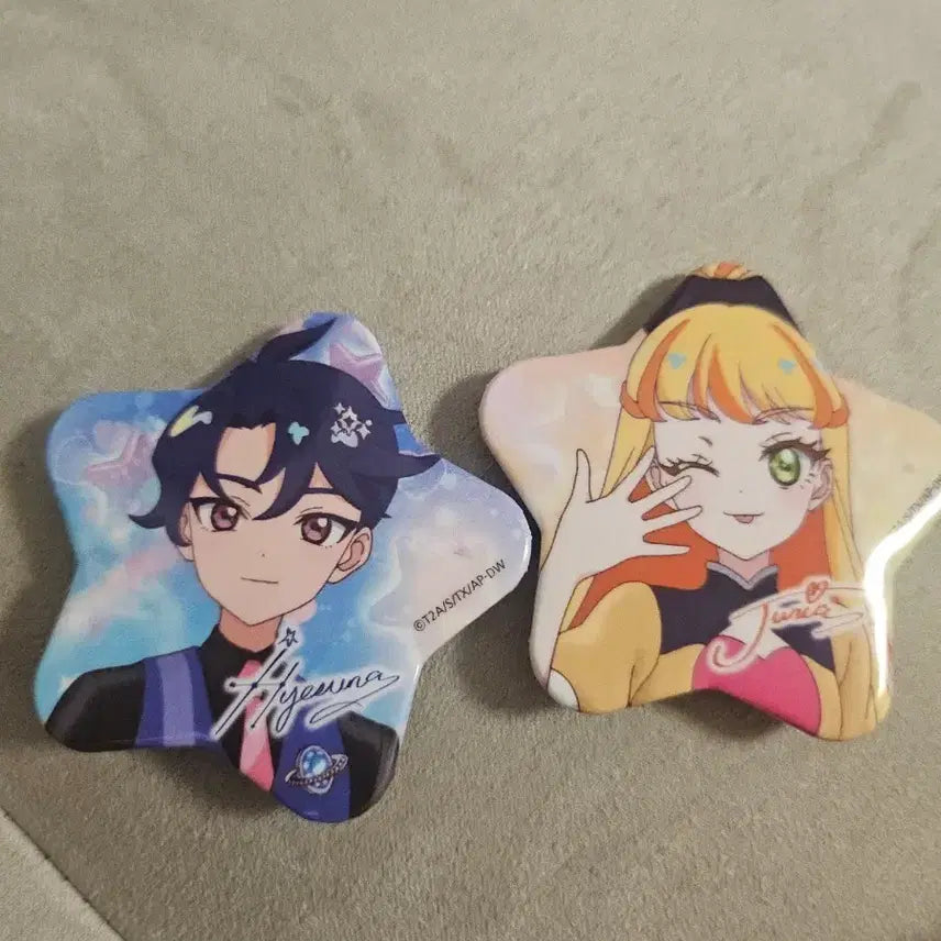 [BUNJANG] IDOLY PRIDE Juria &amp; Comet Can Badges / 비밀의 아이프리 캔뱃지(거래,판매)