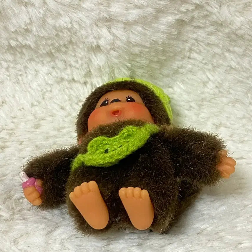 [BUNJANG] Monchhichi Melon Mini Keychain / 몬치치 고전 메론 미니 키링