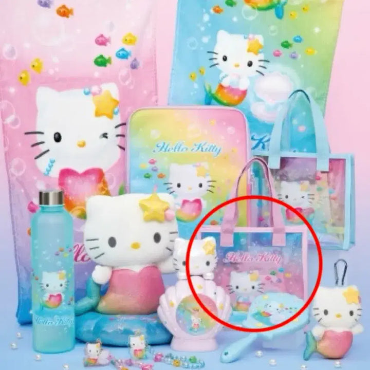 [BUNJANG] Sanrio Mermaid Beach Bag / 산리오 머메이드 인어 쿠지 비치백