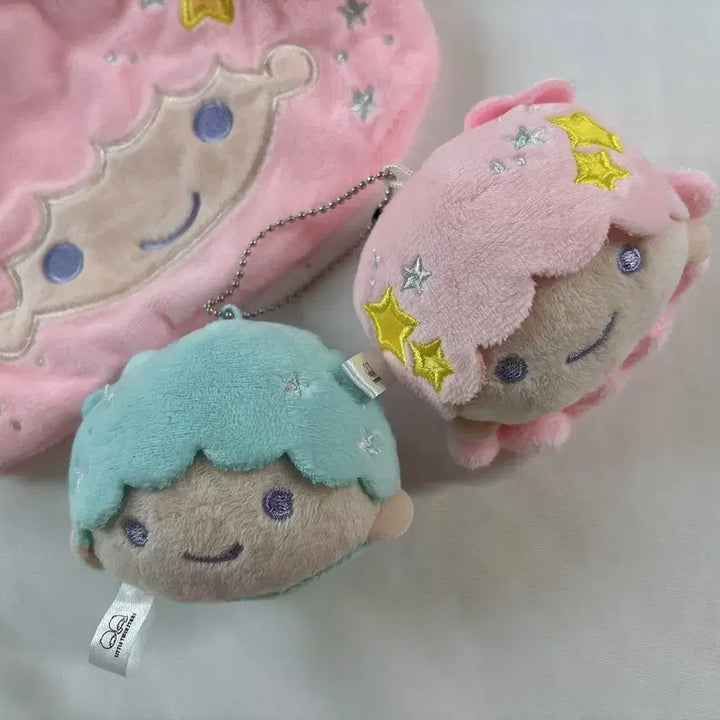 [BUNJANG] Daiso Little Twin Stars Plush Pouch &amp; Keychain Set Bundle / 다이소 리틀트윈스타 봉제 조임 파우치 인형 키링세트 일괄 고전문구 키키라라 산리오 고전키티