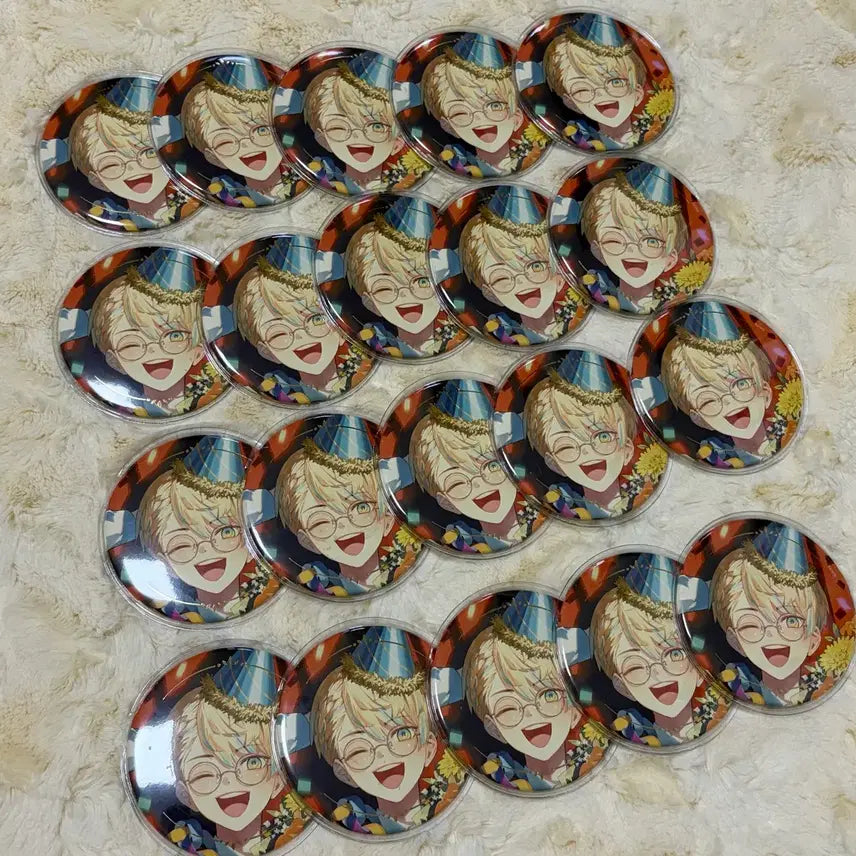 [BUNJANG] Hibachi Mana 2025 Birthday Can Badge Bundle Set / 히바치 마나 2025년 생일 캔뱃지 20개 일괄