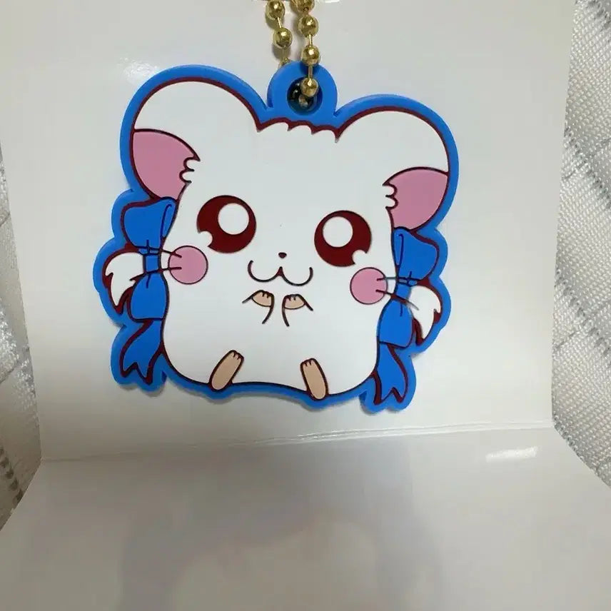 [BUNJANG] Hamtaro Ribbon Keychain / 방가방가햄토리 리본 키링
