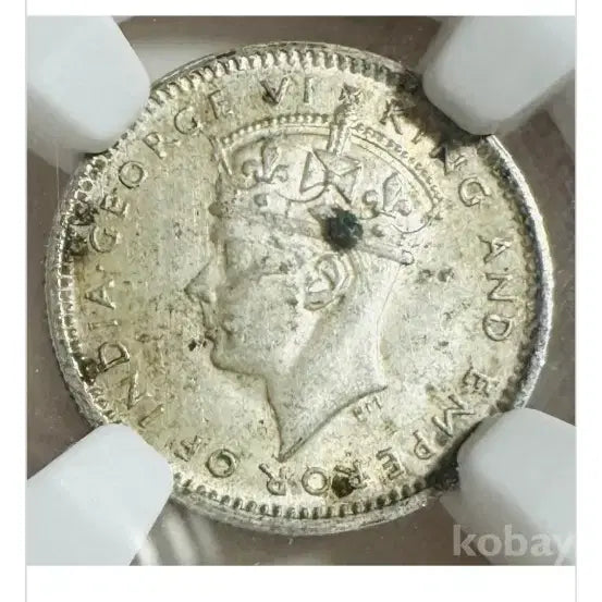 [BUNJANG] 1941 Ceylon 10 Cent Silver Coin UNC / <희귀품><은화> 이젠 없는 1941 실론 10센트 은화  UNC 디테일