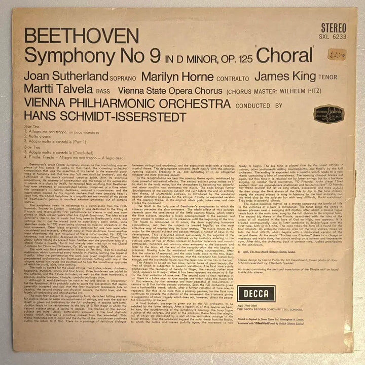 [BUNJANG] Hans Schmidt-Isserstedt &amp; Vienna Philharmonic Beethoven Symphony No. 9 &