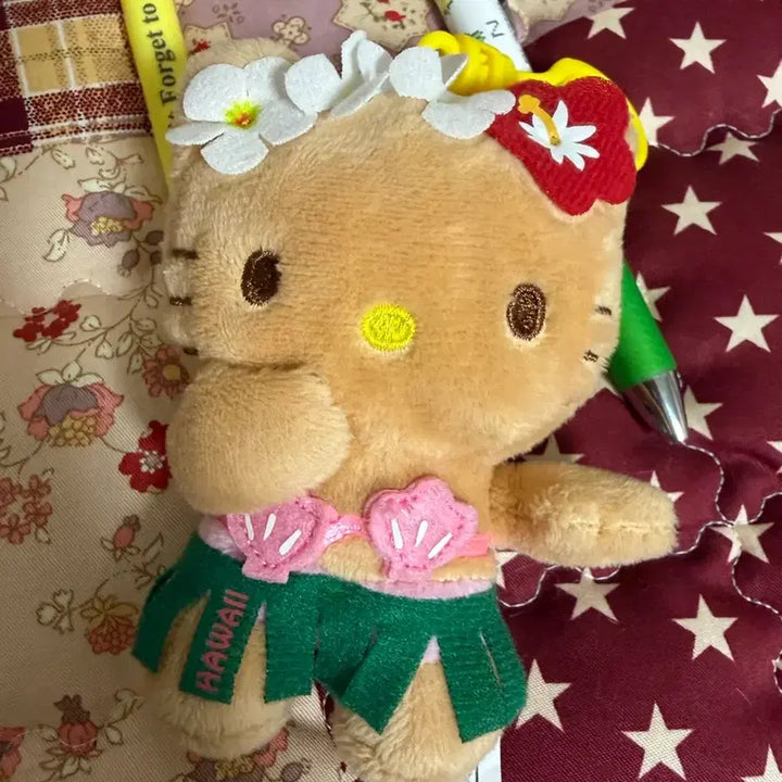 [BUNJANG] Hello Kitty Tanning Aloha Hawaiian Keyring / (정품) 태닝키티 알로하 하와이안 키링 헬로키티