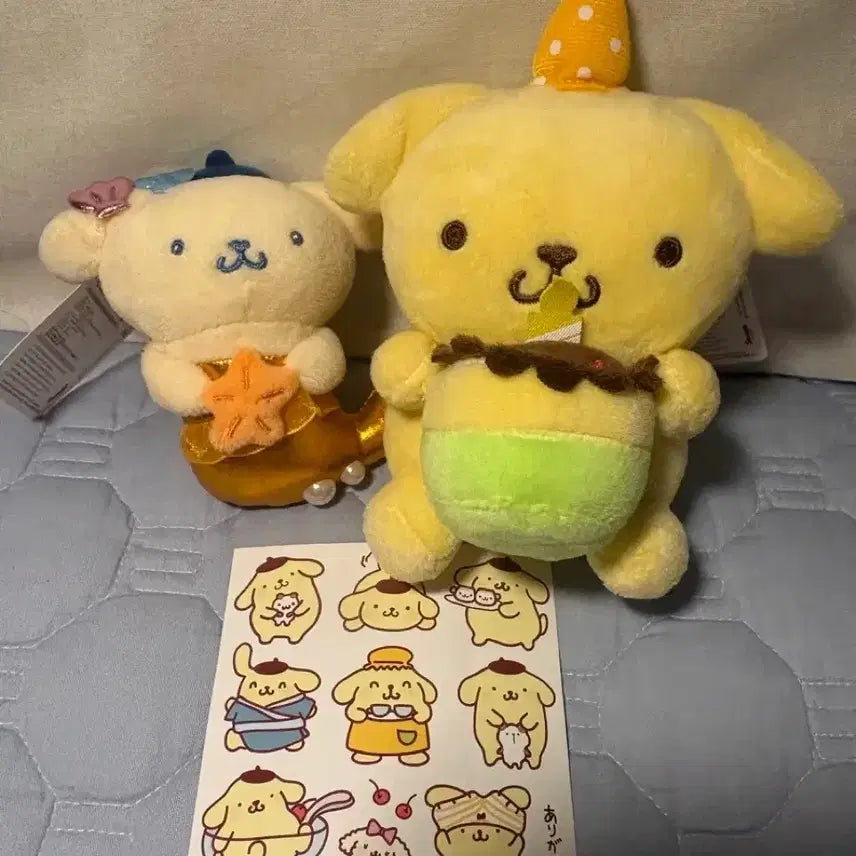 [BUNJANG] Pompompurin Sanrio Doll Keychain Bundle Set / 폼폼푸린 산리오 인형 키링 마코 일괄