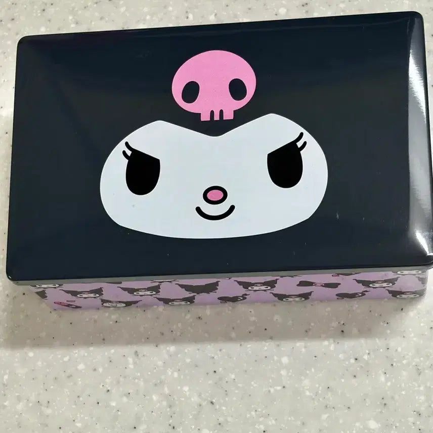 [BUNJANG] Sanrio Kuromi Square Tin Case Cookie Storage Box / 산리오 쿠로미 사각 틴케이스 쿠키 소품함