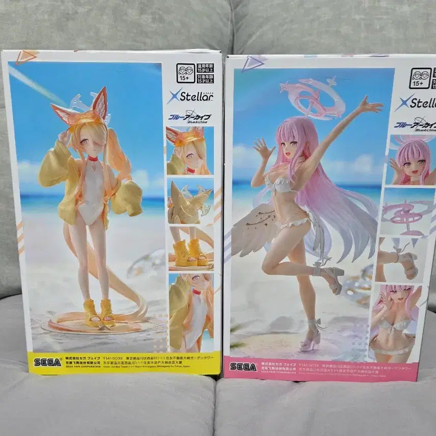 [BUNJANG] Sega Blue Archive Stellar Seia &amp; Mika Figure Bundle Set (Sealed) / 택포4.2) 세가 블루아카이브 Stellar 피규어 세이아, 미카 피규어 일괄