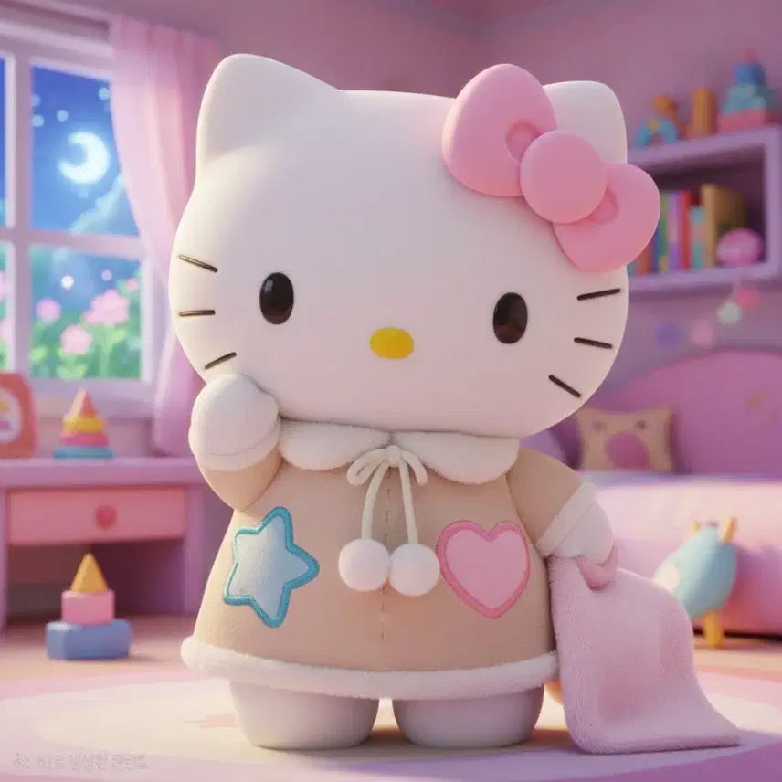 [BUNJANG] Hello Kitty Good Night Series Plush Doll / 헬로키티 굿나잇 시리즈